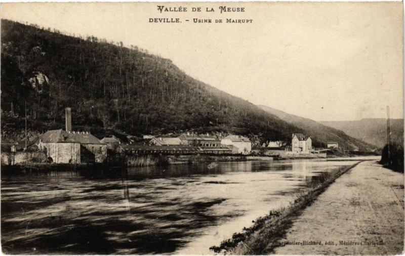 Carte postale ancienne Vallée de la Meuse - Deville - Usine de Mairupt à Deville