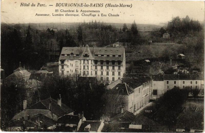 Carte postale ancienne Bourbonne les Bains - Hotel du Parc à Bourbonne-les-Bains