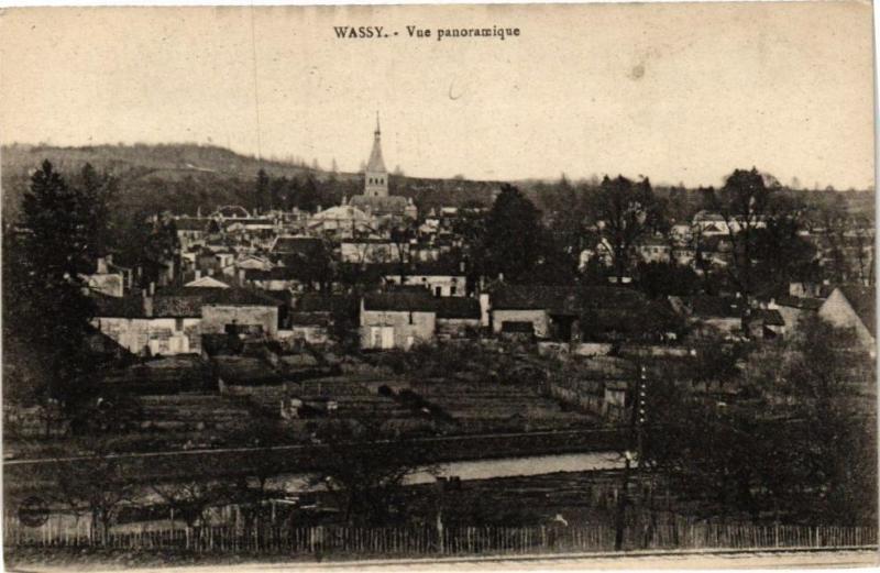 Carte postale ancienne Wassy - Vue panoramique à Wassy