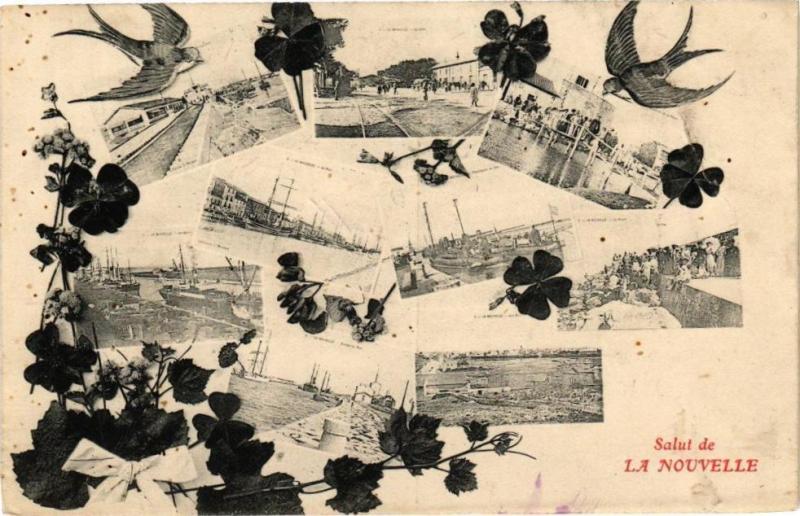 Carte postale ancienne Salut de La Nouvelle