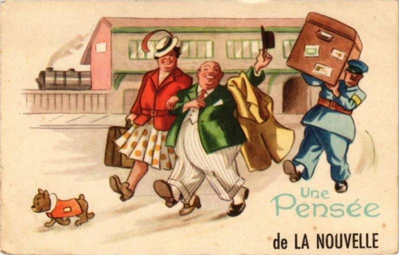 Carte postale ancienne Une Pensée de La Nouvelle