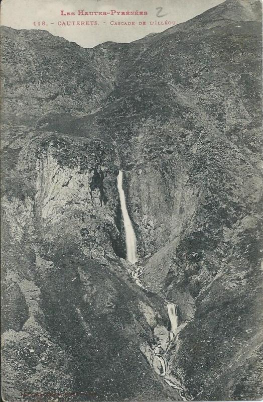 Carte postale ancienne Cascade de l'Illéou à Cauterets