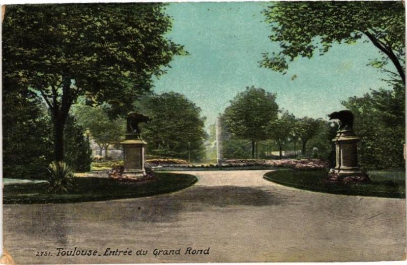 Carte postale ancienne Ed. Aqua 2751 Toulouse Entrée du Grand Rond à Toulouse