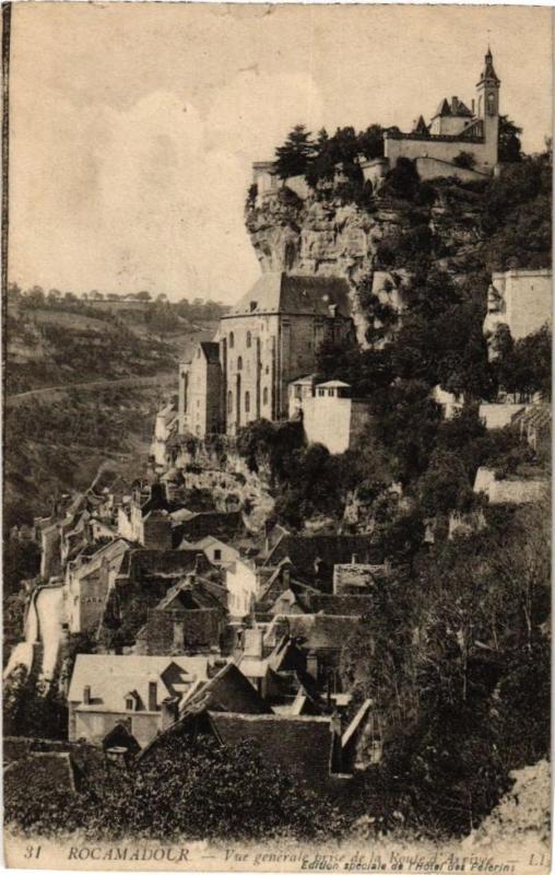 Carte postale ancienne Rocamadour - Vue générale à Rocamadour