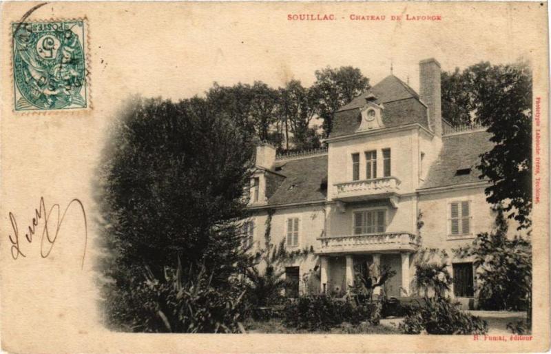 Carte postale ancienne Souillac - Chateau de Laporge à Souillac