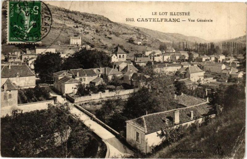 Carte postale ancienne Castelfranc-Vue générale à Castelfranc