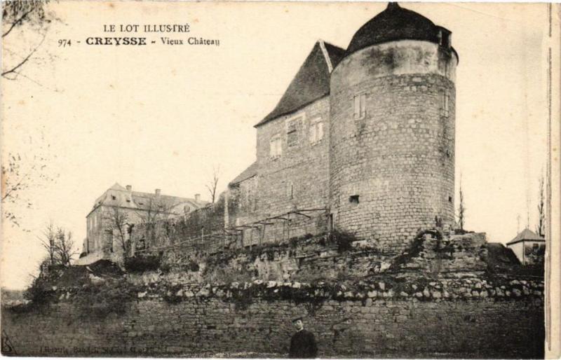 Carte postale ancienne Creysse-Vieux Chateau à Creysse