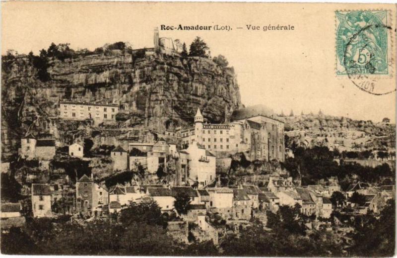Carte postale ancienne Rocamadour - Vue générale à Rocamadour