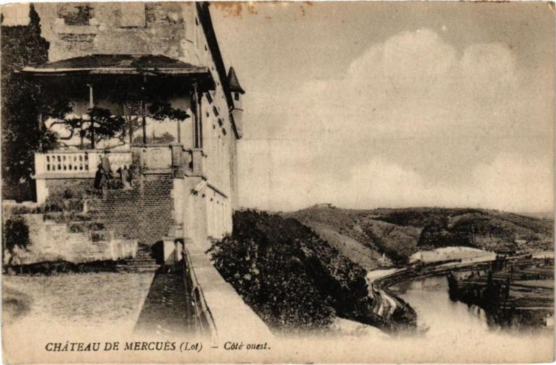 Carte postale ancienne Chateau de Mercues - Cote ouest