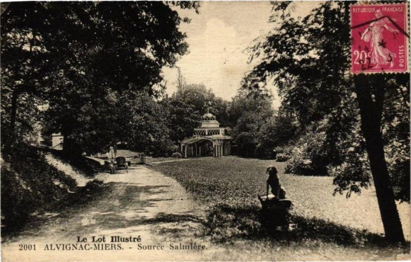 Carte postale ancienne Le Lot Illustre - Alvignac-Miers - Source Salmiere à Alvignac
