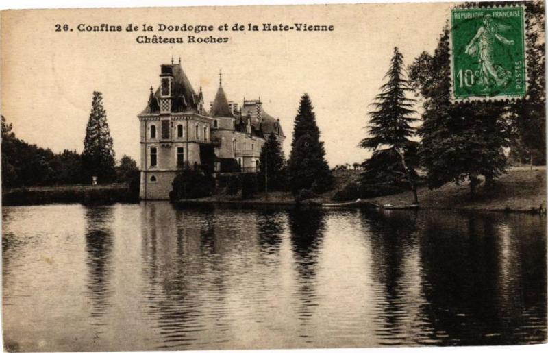 Carte postale ancienne Confins de la dordogne et de la Hate Vienne-Chateau Rocher