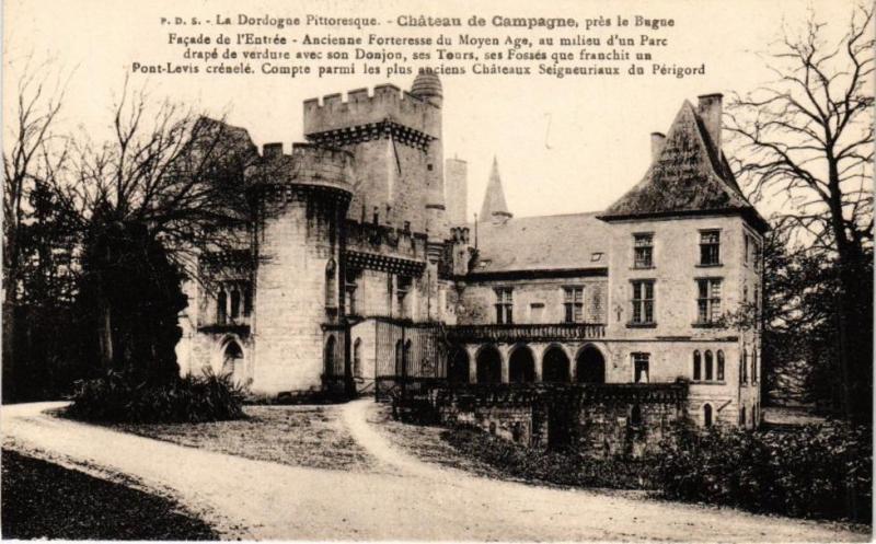 Carte postale ancienne Chateau de Campagne à Campagne