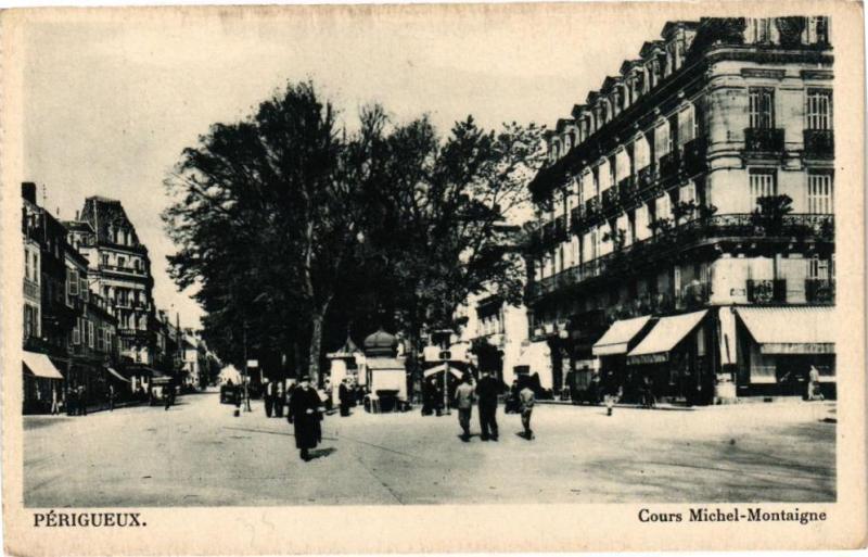 Carte postale ancienne Perigueux-Cours Michel Montaigne