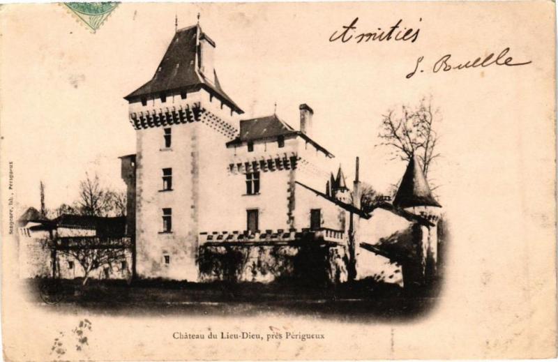 Carte postale ancienne Perigueux-Chateau du Lieu Dieu