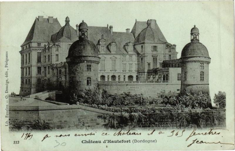 Carte postale ancienne Chateau de Hautefort à Hautefort