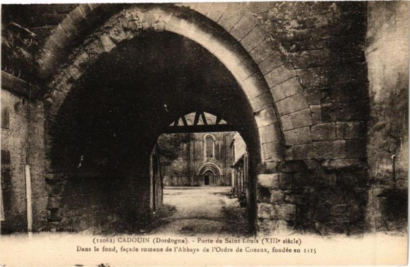 Carte postale ancienne Cadouin-Porte de Saint-Louis