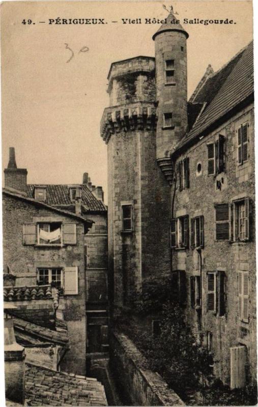 Carte postale ancienne Perigueux-Vieil Hotel de Sallegourde