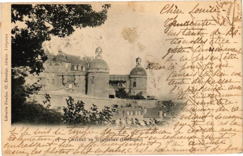 Carte postale ancienne Chateau de Hautefort à Hautefort