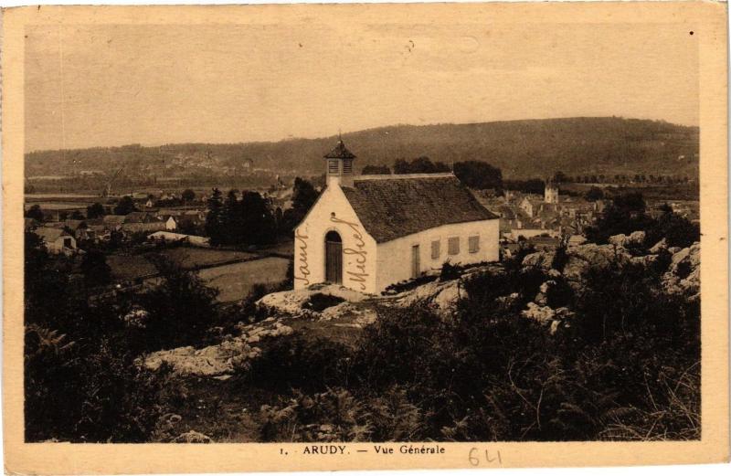 Carte postale ancienne Arudy - Vue générale à Arudy