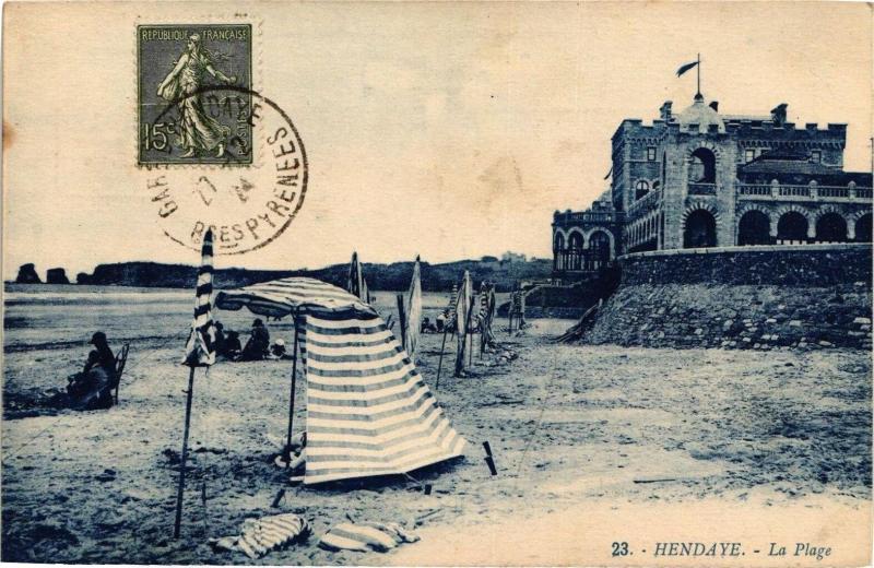 Carte postale ancienne Hendaye - La Plage à Hendaye