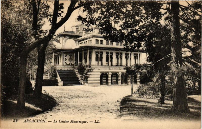 Carte postale ancienne Arcachon Le Casino Mauresque à Arcachon