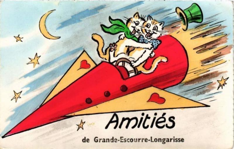 Carte postale ancienne Amitiés de Grande-Escourre-Longarisse