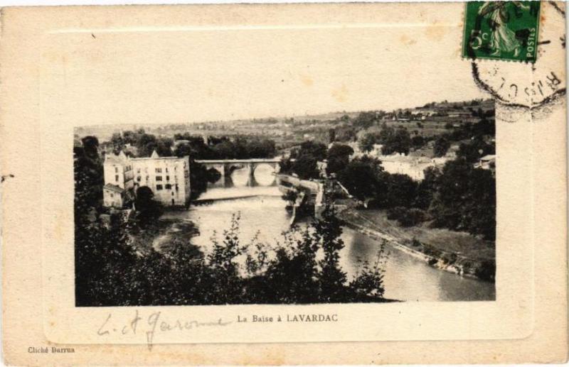 Carte postale ancienne Lavardac - La Baise à Lavardac