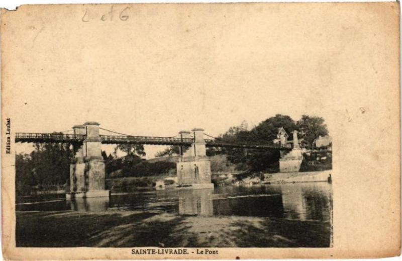 Carte postale ancienne Sainte-Livrade-Le Pont