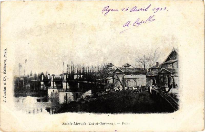 Carte postale ancienne Sainte-Livrade-Pont