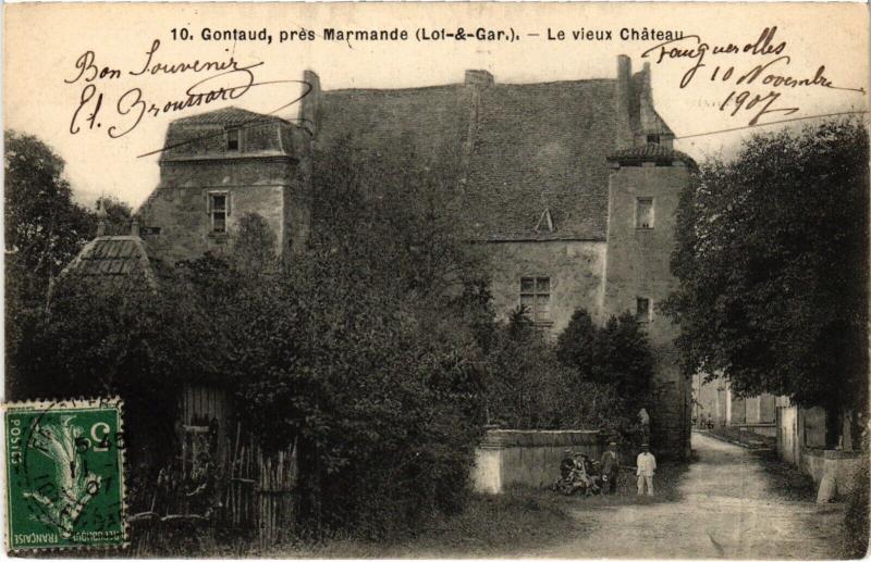 Carte postale ancienne Gontaud - Le vieux Chateau