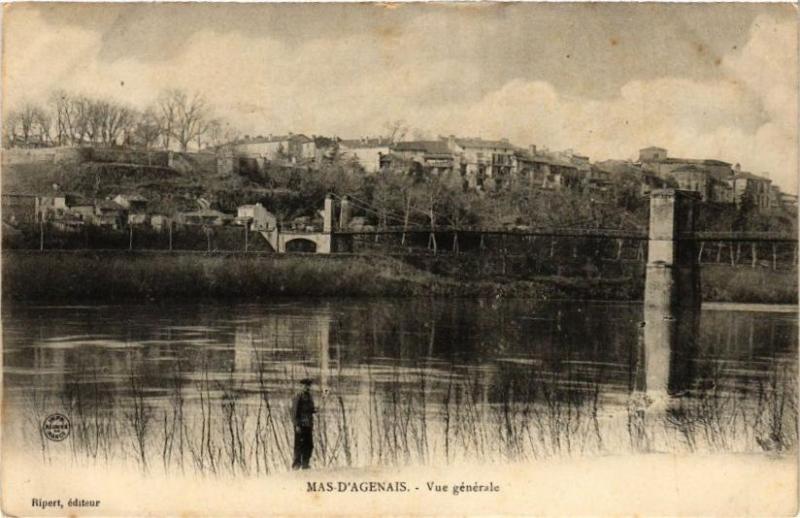 Carte postale ancienne Mas-D'AGENais-Vue générale