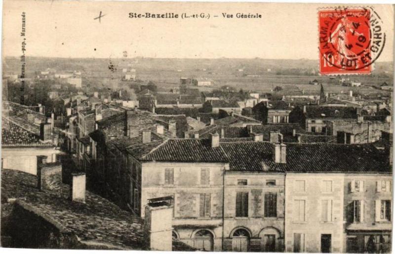 Carte postale ancienne Sainte-Bazeille-Vue générale