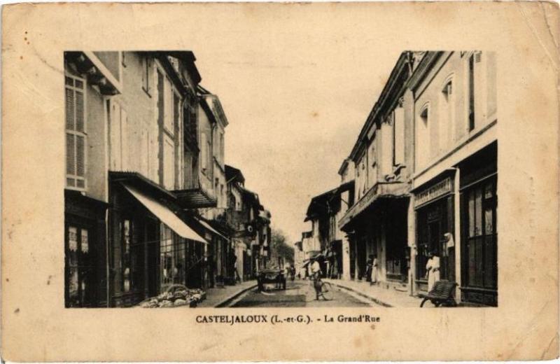 Carte postale ancienne Casteljaloux-La Grand'Rue à Casteljaloux