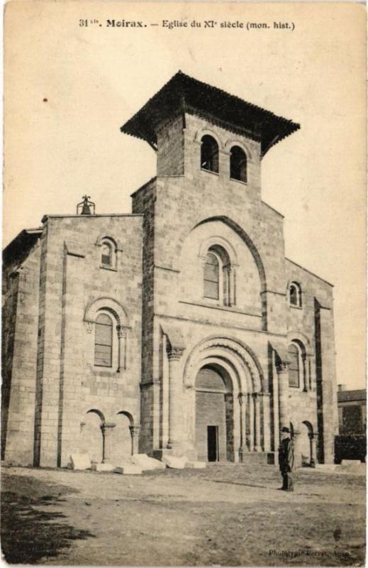 Carte postale ancienne Moirax-Eglise du Xi siecle à Moirax