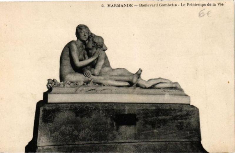 Carte postale ancienne Marmande - Boulevard Gambetta Le Printemps de la Vie à Marmande