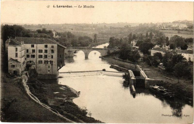 Carte postale ancienne Lavardac - Le Moulin à Lavardac