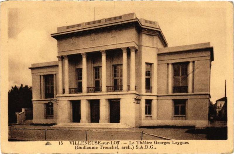 Carte postale ancienne Villeneuse-sur-Lot-Le Théatre Georges Leygues