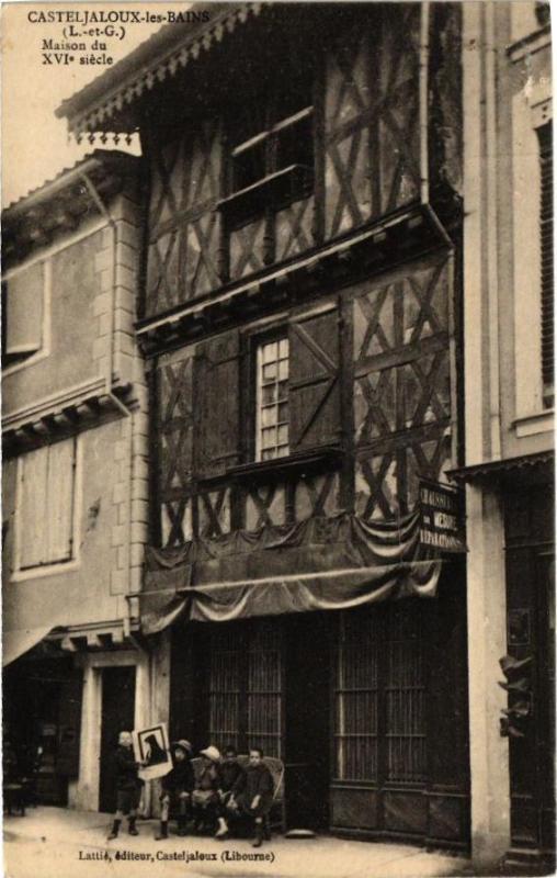 Carte postale ancienne Casteljaloux-les-Bains-Maison à Casteljaloux