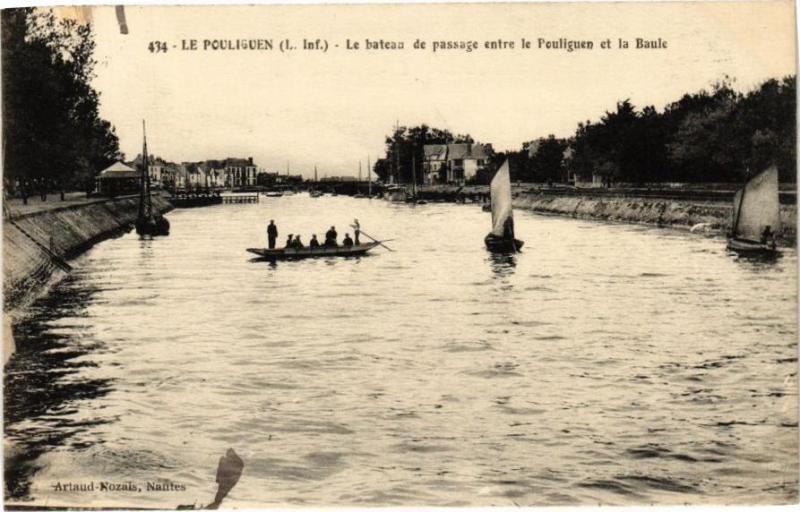Carte postale ancienne Le Pouliguen - Le bateau de passage de entre le au Pouliguen
