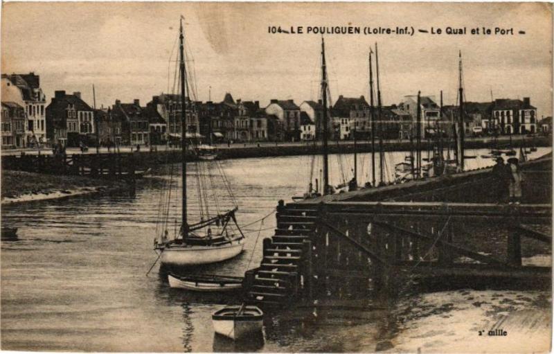 Carte postale ancienne Le Pouliguen - Le Quai et le Port au Pouliguen