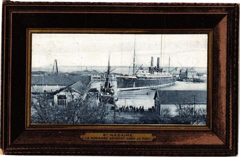 Carte postale ancienne Saint-Nazaire - La Navarre Entrant dans le Port à Saint-Nazaire