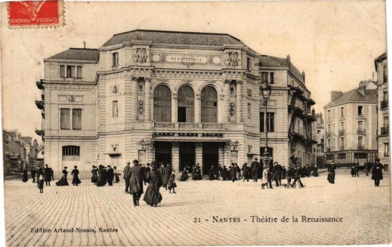 Carte postale ancienne Nantes - Theatre de la Renaissance à Nantes