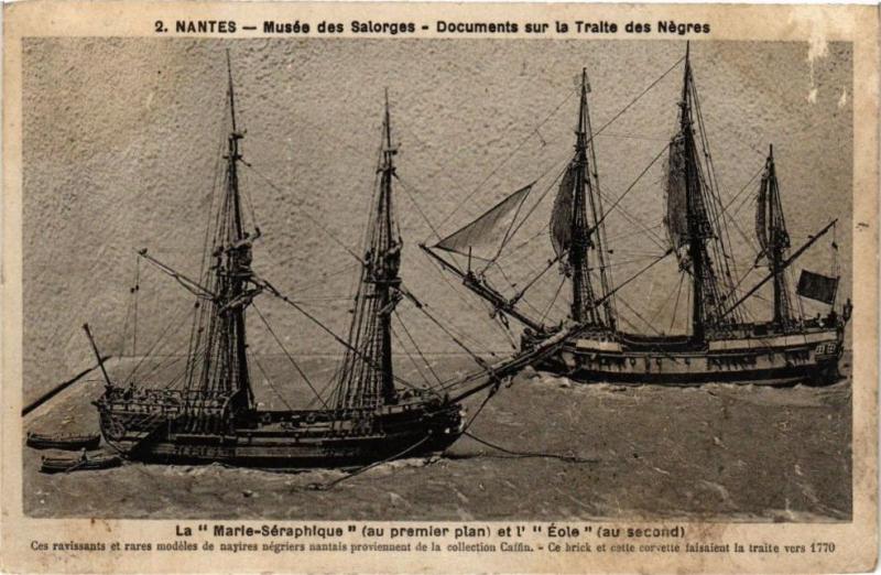 Carte postale ancienne Nantes - Musée des Salorges Documents sur la Traite des Negres à Nantes