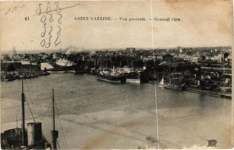 Carte postale ancienne Saint-Nazaire - Vue générale à Saint-Nazaire