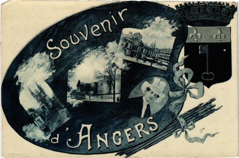 Carte postale ancienne Souvenir d'Angers à Angers