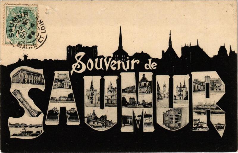 Carte postale ancienne Souvenir de Saumur à Saumur