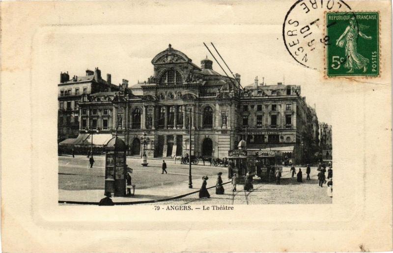 Carte postale ancienne Angers - Le Théatre à Angers