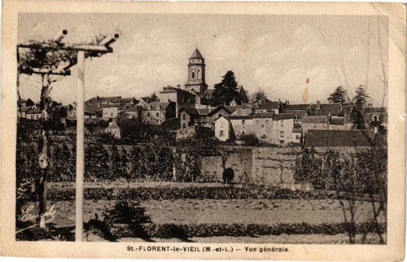 Carte postale ancienne Saint-Florent-le-Vieil - Vue générale