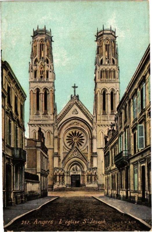 Carte postale ancienne Ed. Aqua 257 Angers Eglise Saint-Joseph à Angers