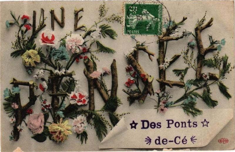 Carte postale ancienne Une pensée des Ponts-de-Ce